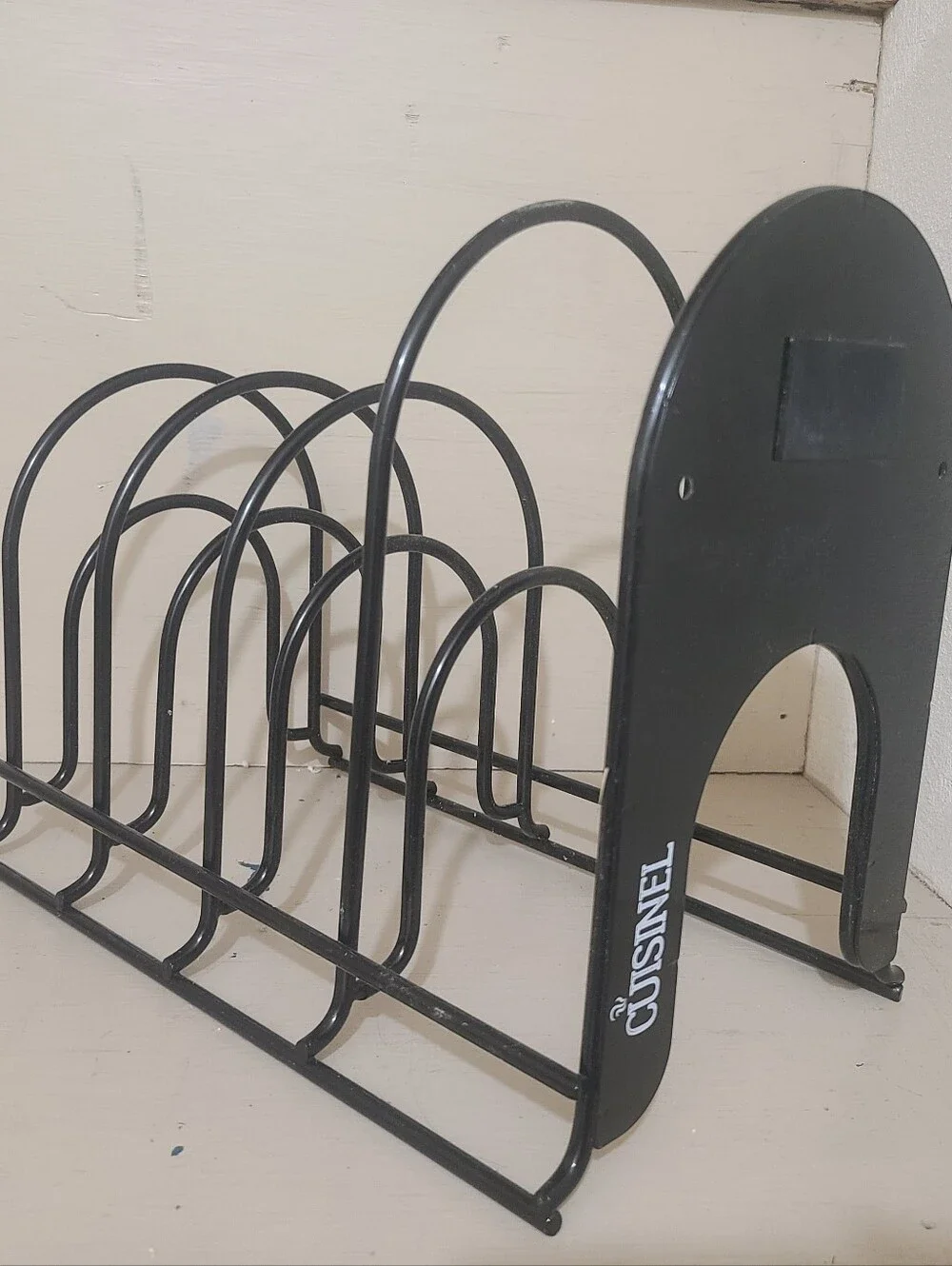 Cuisinel Pan Organizer for Cast Iron Skillets, Griddles, 5-Tier Rack, Black 12.2
